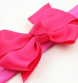 Baby haarbandje strik (fuchsia)