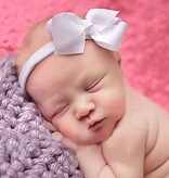 Baby haarbandje strik (wit)