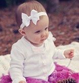 Baby haarbandje strik (wit)