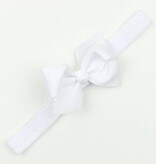 Baby haarbandje strik (wit)