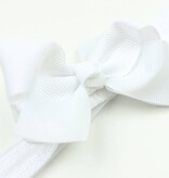 Baby haarbandje strik (wit)