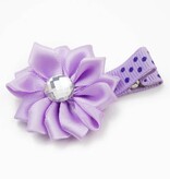 Haarspeldje margriet met strass (lila)