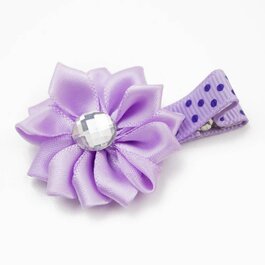 Haarspeldje margriet met strass (lila)