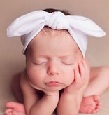 Baby haarband knoop (wit)