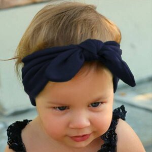 Baby haarband streep (donkerblauw)