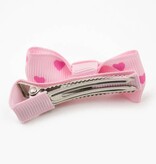 Haarspeld strikje met hartjes