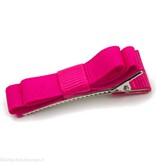 Haarspeldje platte strik (fuchsia)