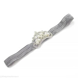 Haarbandje met tiara (grijs)