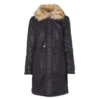 Gewatteerde parka met bontkraag