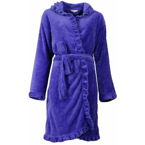 Tenderness - Dames Badjas - Fleece - Blauw