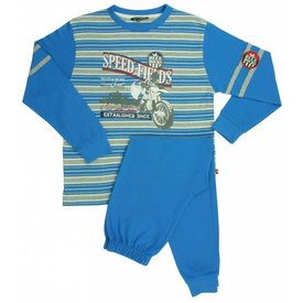 MEQ Blue Docks Jongens Pyjama - 100% Katoen - Blauw