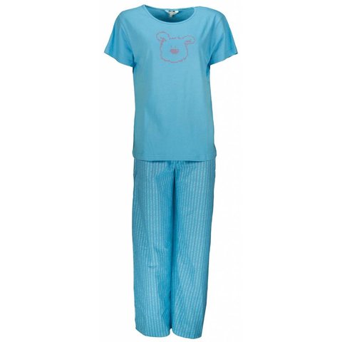 Tenderness Dames Pyjama - Katoen - Blauw