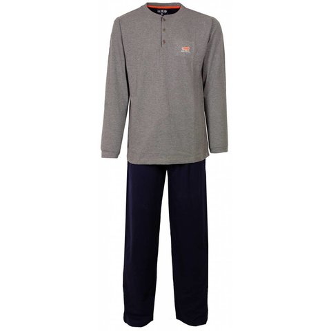 MEQ Heren Pyjama - Pyjama Set - 100% Katoen - Grijs