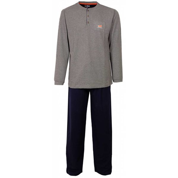 MEQ MEQ Heren Pyjama - Pyjama Set - 100% Katoen - Grijs