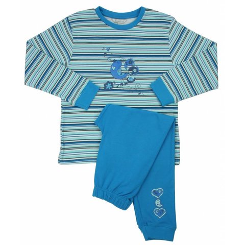 Angelfish Meisjes Pyjama - 100% Katoen - Blauw