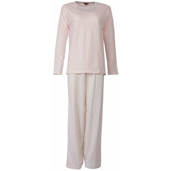 Medaillon Medaillon Dames Pyjama - Katoen - Lange mouwen - Roze