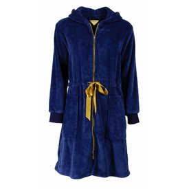 Irresistible Irresistible Dames Badjas - Fleece - Blauw - Capuchon - Blauw