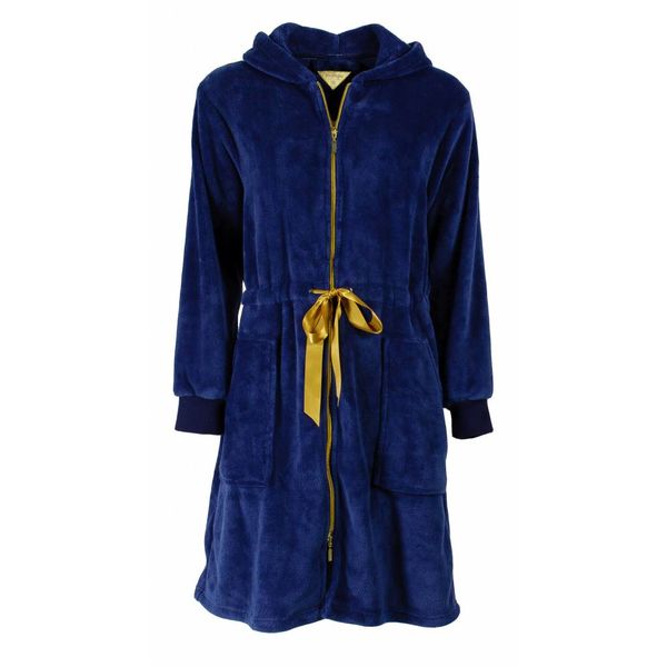 Irresistible Irresistible Dames Badjas - Fleece - Blauw - Capuchon - Blauw