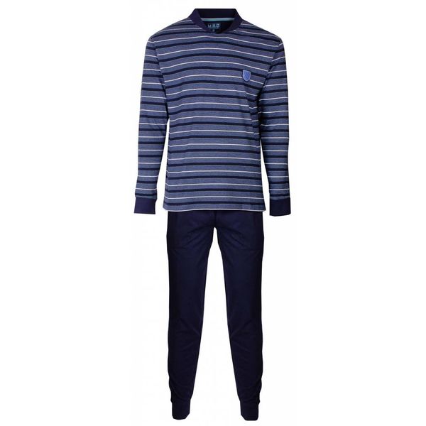 Merkloos M.E.Q. - Heren Pyjama - Blauw