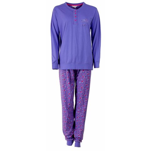 Tenderness Dames Pyjama - Katoen - Blauw