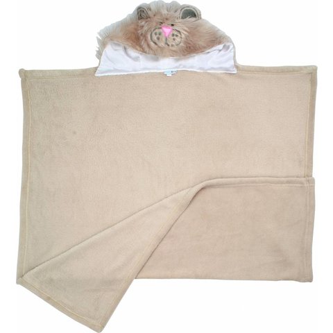 Bianco Blu Baby - Omslagdoek - Fleece - Beige