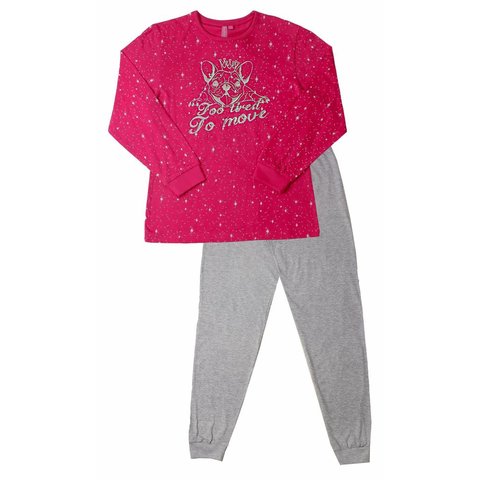 AnnaRebella Meisjes Pyjama - 100% Katoen - Rood