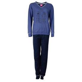 Irresistible Irresistible Dames Pyjama - Katoen - Blauw