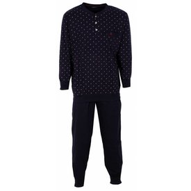 Paul Hopkins Paul Hopkins Heren Pyjama - Katoen - met Knopen - Blauw
