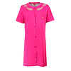 Medaillon Dames Nachthemd - 100% Katoen - Doorknoop - Roze