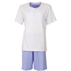 Tenderness Tenderness Dames Shortama - Pyjama Set - 100% Katoen - Wit