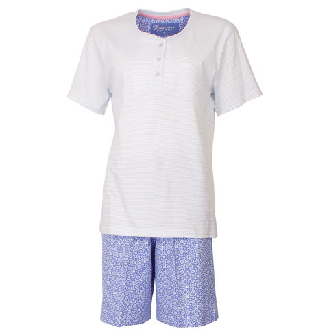 Tenderness - Dames Shortama - Pyjama Set - Blauw