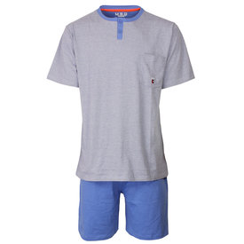 MEQ MEQ Heren Shortama - Pyjama Set - 100% Katoen - Blauw