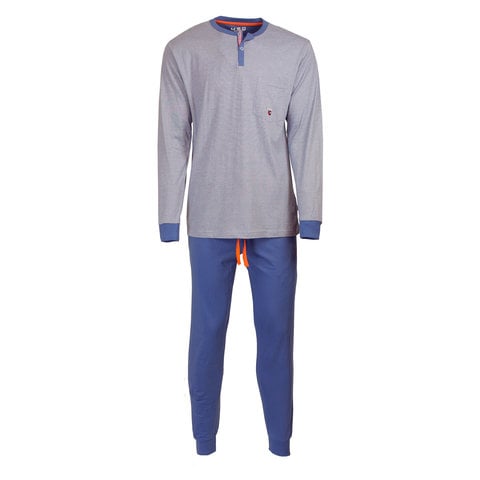 M.E.Q. - Heren Pyjama - Licht Blauw