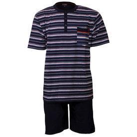 Paul Hopkins Paul Hopkins Heren Shortama - Pyjama Set - Gestreept - Blauw