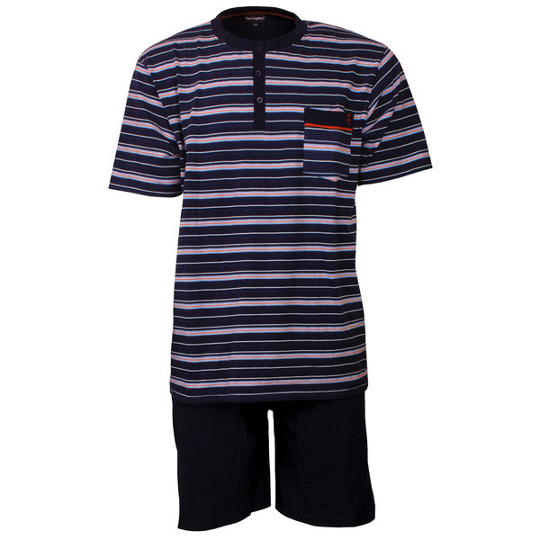 Paul Hopkins Paul Hopkins Heren Shortama - Pyjama Set - Gestreept - Blauw