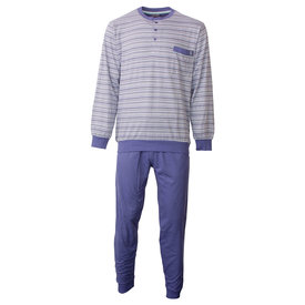 Paul Hopkins Paul Hopkins Heren Pyjama - Gestreept - Katoen - Blauw