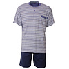 Paul Hopkins Heren Shortama - 100% Katoen - Gestreept - Blauw