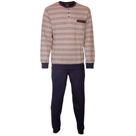 Paul Hopkins Paul Hopkins Heren Pyjama - Gestreept - Rood/Grijs