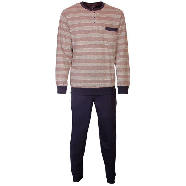 Paul Hopkins Paul Hopkins - Heren Pyjama - Gestreept - Rood/Grijs