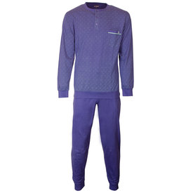 Paul Hopkins Paul Hopkins Heren Pyjama - Katoen - Polo Sluiting - Blauw