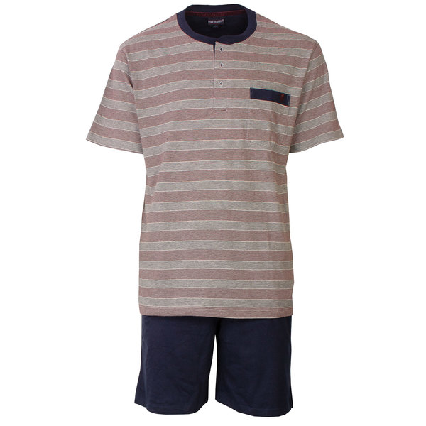 Paul Hopkins Paul Hopkins Heren Shortama - Pyjama Set - Rood/Grijs