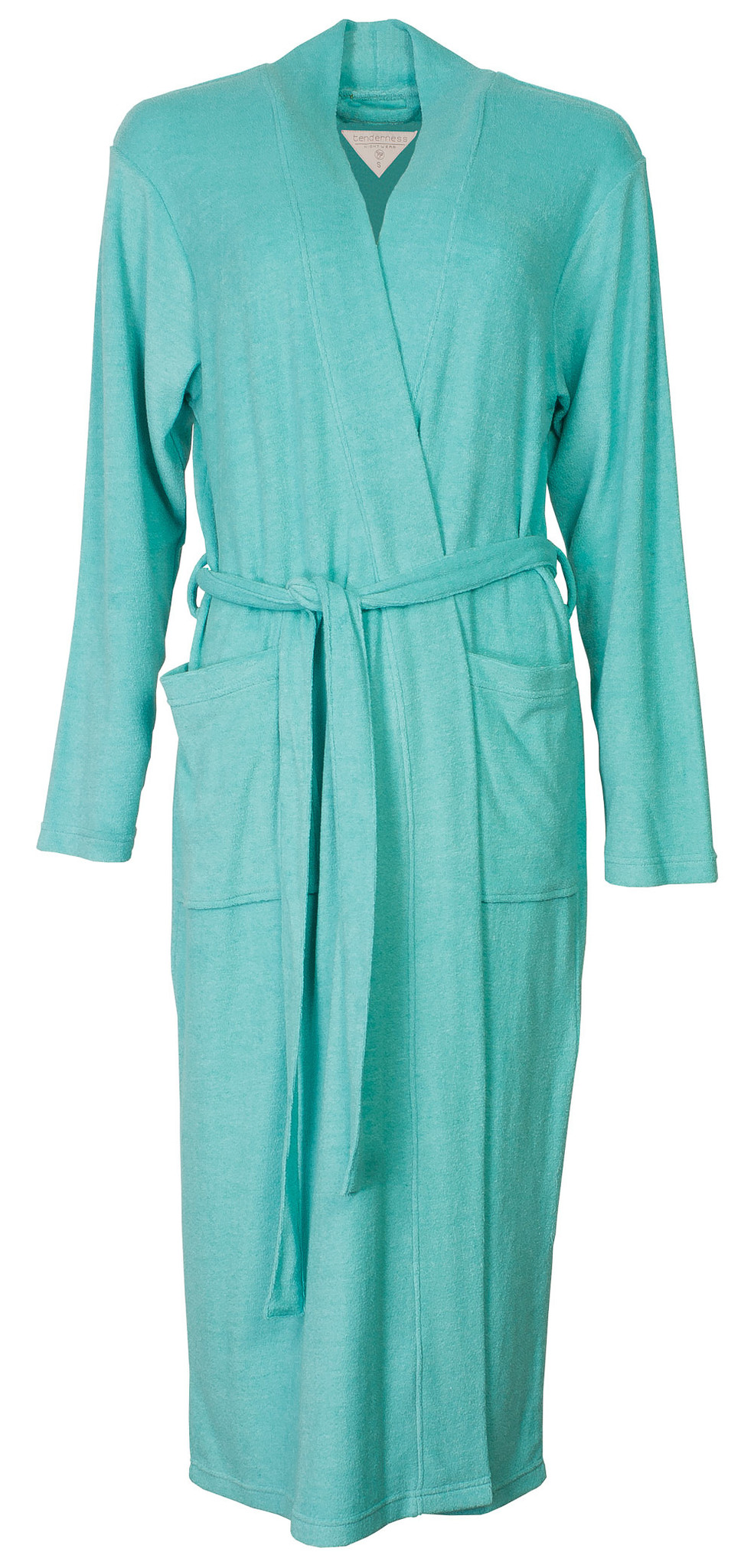 Rijd weg Verkoper Snazzy Tenderness Dames Badjas kamerjas dunne badstof Capri Blauw TEBRD1805C |  Pyjamaonline