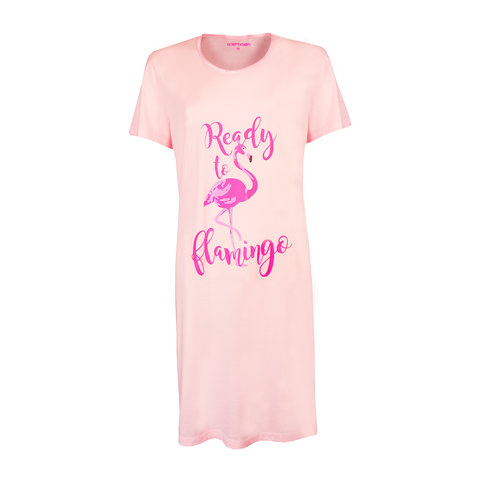 Temptation Dames Bigshirt - Nachthemd - Slaapkleed - Roze