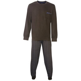 Paul Hopkins Paul Hopkins Heren Pyjama - Ronde Hals - Katoen - Bruin