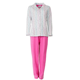 Medaillon Medaillon Dames Pyjama - 100% Gekamde Katoen - Roze