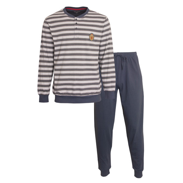 Paul Hopkins Paul Hopkins Heren Pyjama - Gestreept - Blauw/Grijs