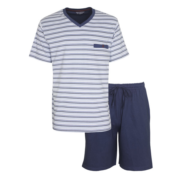 Paul Hopkins Paul Hopkins Heren Shortama - Pyjama Set - V-Hals - Licht Blauw