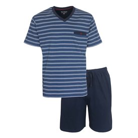 Paul Hopkins Paul Hopkins Heren Shortama - Pyjama Set - V- Hals - Blauw
