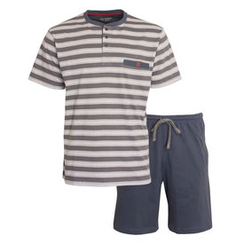 Paul Hopkins Paul Hopkins Heren Shortama - Met Knopen - Pyjama Set - Grijs