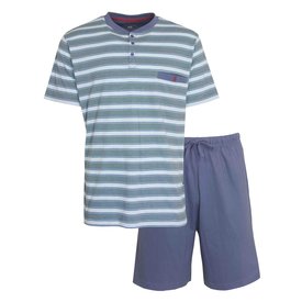 Paul Hopkins Paul Hopkins Heren Shortama - Pyjama Set - Met Knopen - Blauw